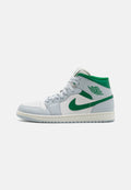 Air Jordan 1 Mid White Pure Platinum Pine Green (GS)