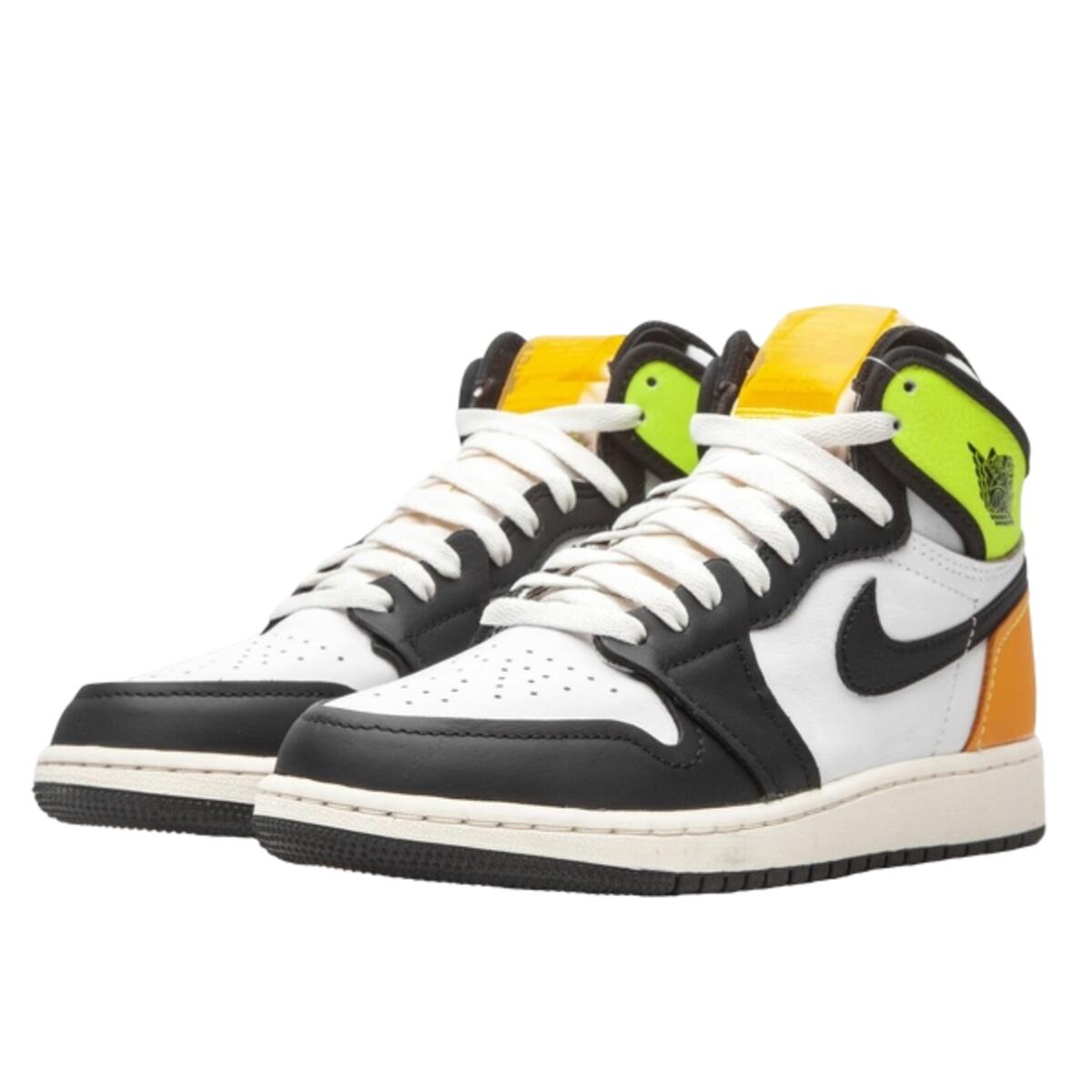 Jordan 1 Retro High G White University Gold Volt Black