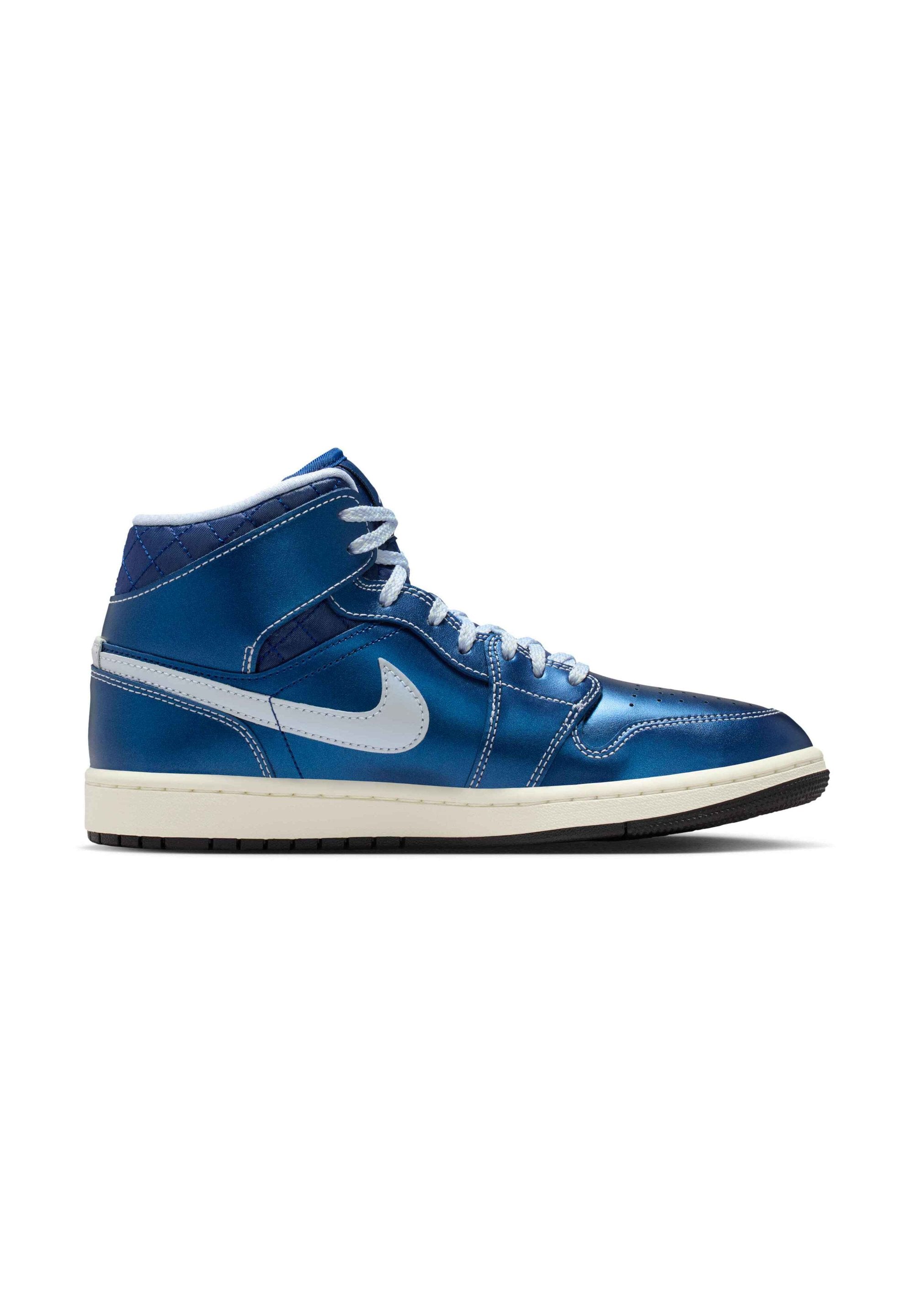 Jordan 1 Mid SE Metallic Blue Quilted (Women's)