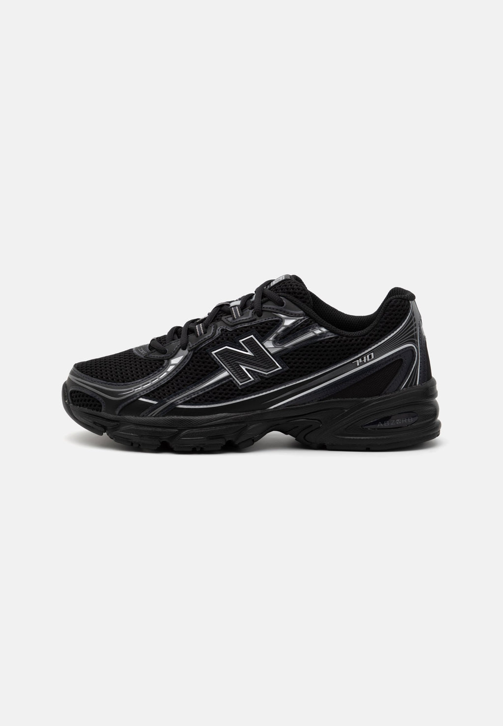 New Balance 740 Black Silver Metallic GS