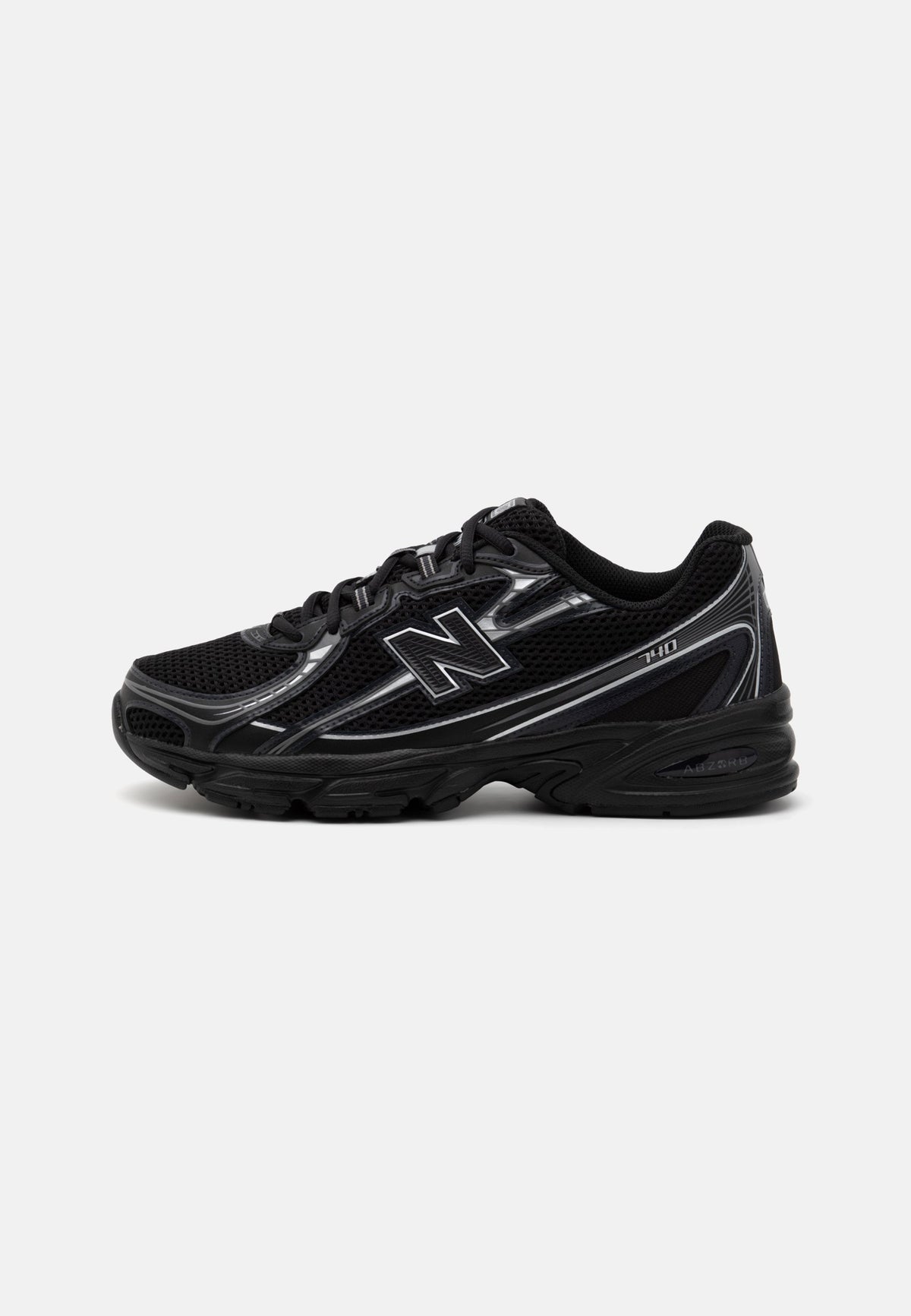 New Balance 740 Black Silver Metallic GS