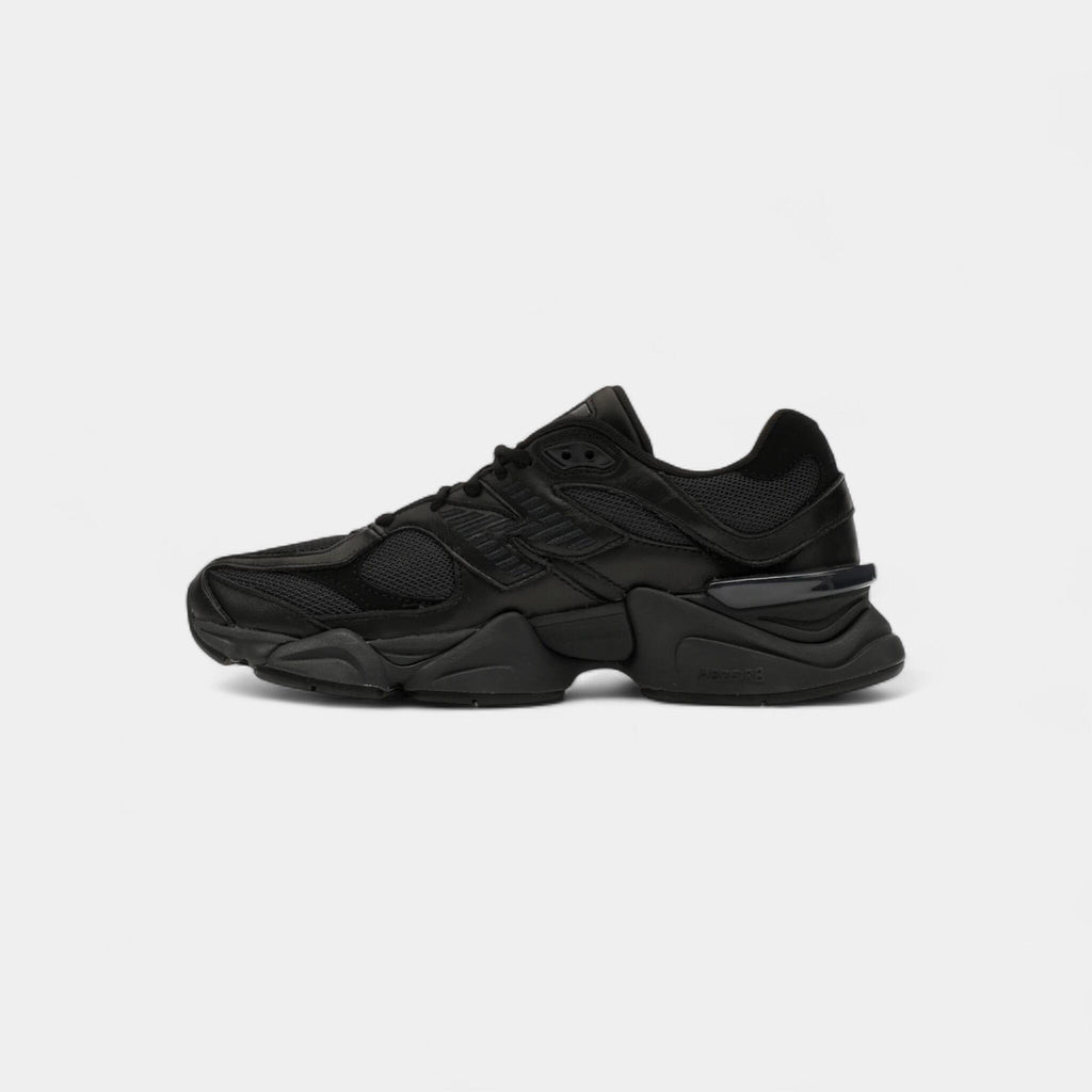 New Balance 9060 Triple Black Leather Men's