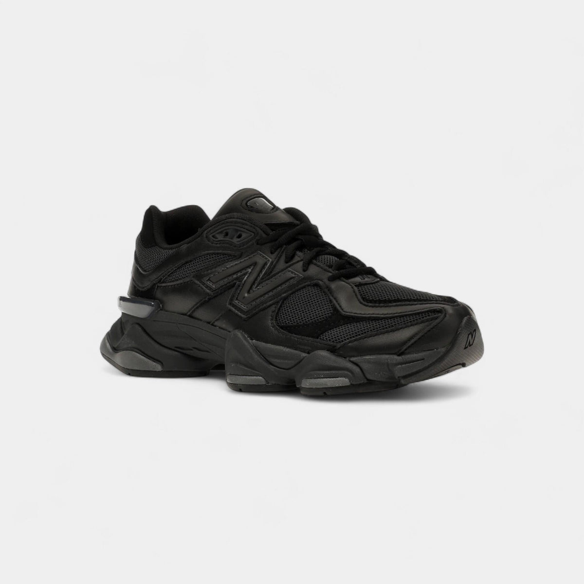 New Balance 9060 Triple Black Leather Men's