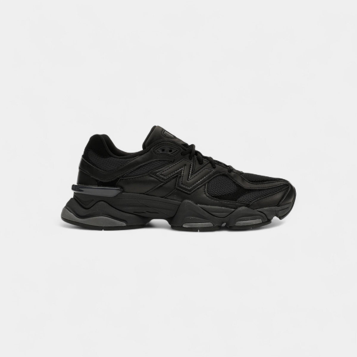 New Balance 9060 Triple Black Leather Men's