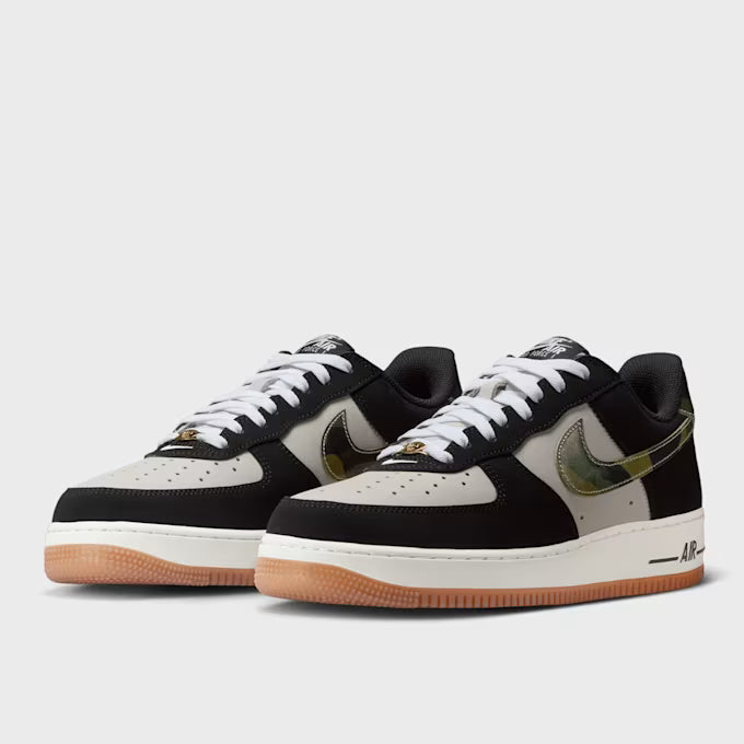 Nike Air Force 1 Low '07 LV8 Black Patent Camo Swoosh