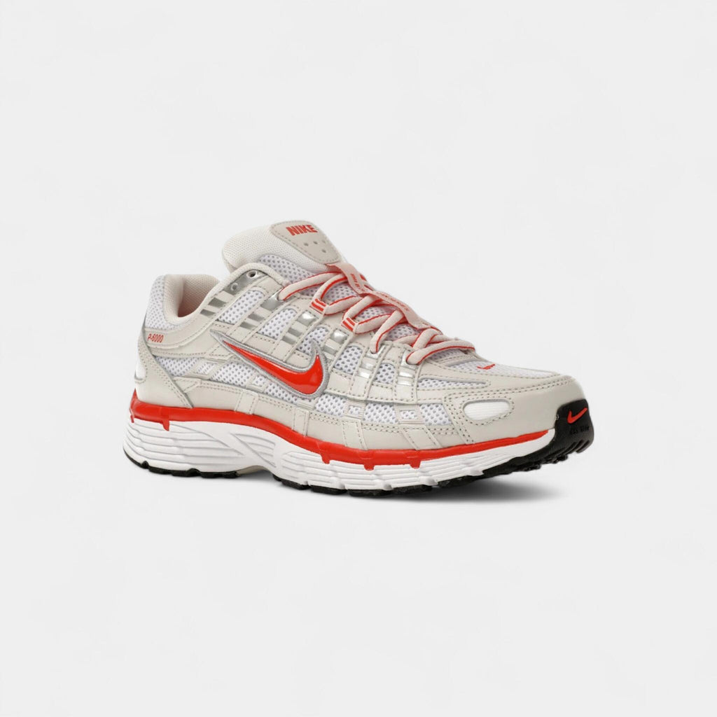 Nike P-6000 White Platinum Tint Black Picante Red (Women's)