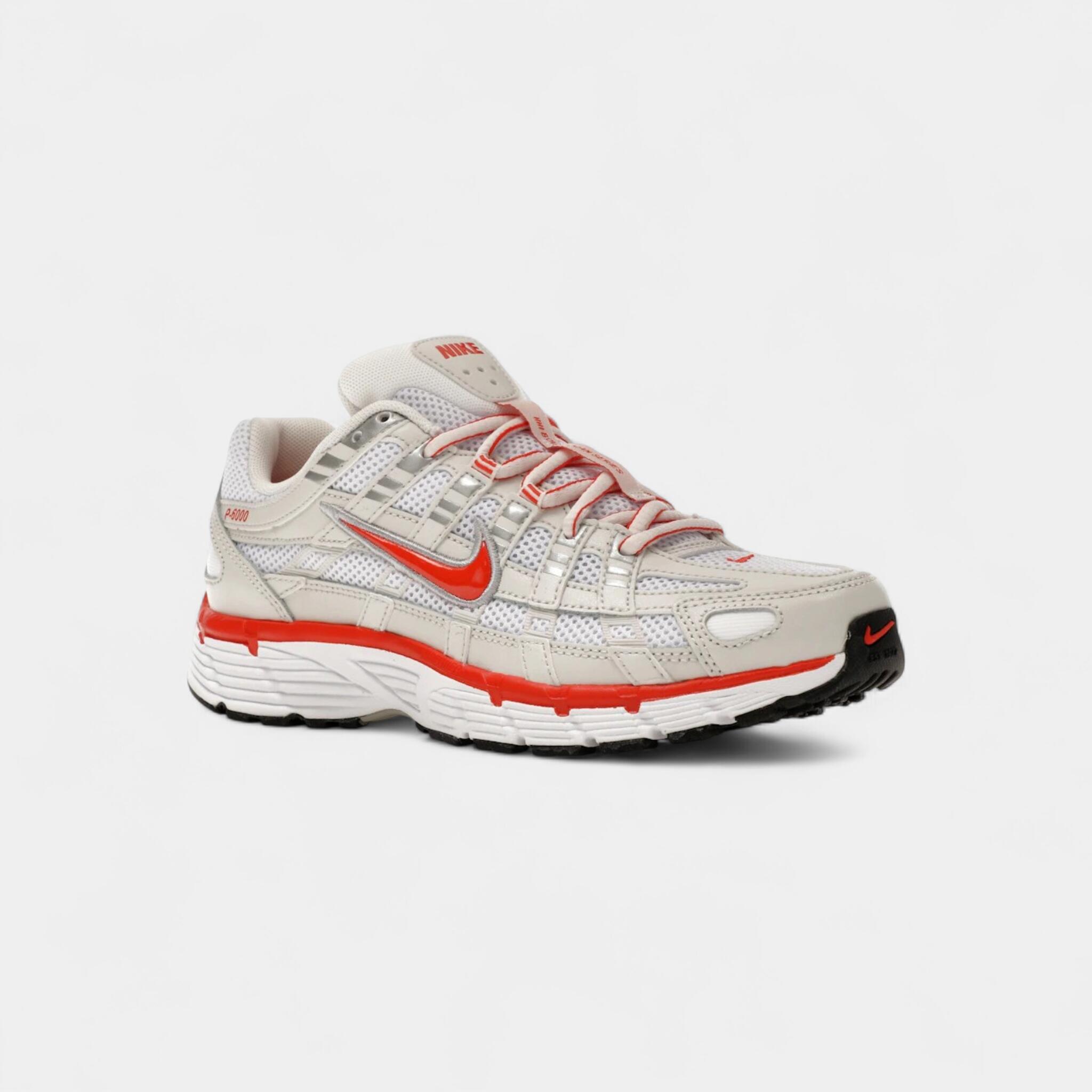 Nike P-6000 White Platinum Tint Black Picante Red (Women's)