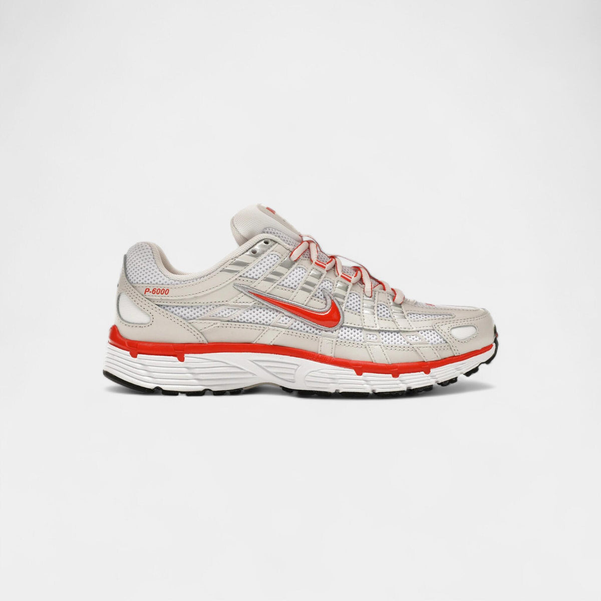 Nike P-6000 White Platinum Tint Black Picante Red (Women's)